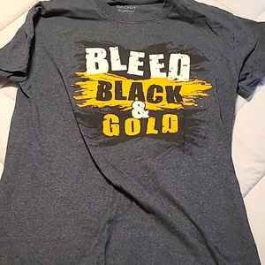 Black and gold T-shirt